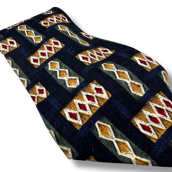 Givenchy Monsieur Vintage 100% Silk Men's Tie, Abstract Geometric Multicolor - Picture 4 of 13